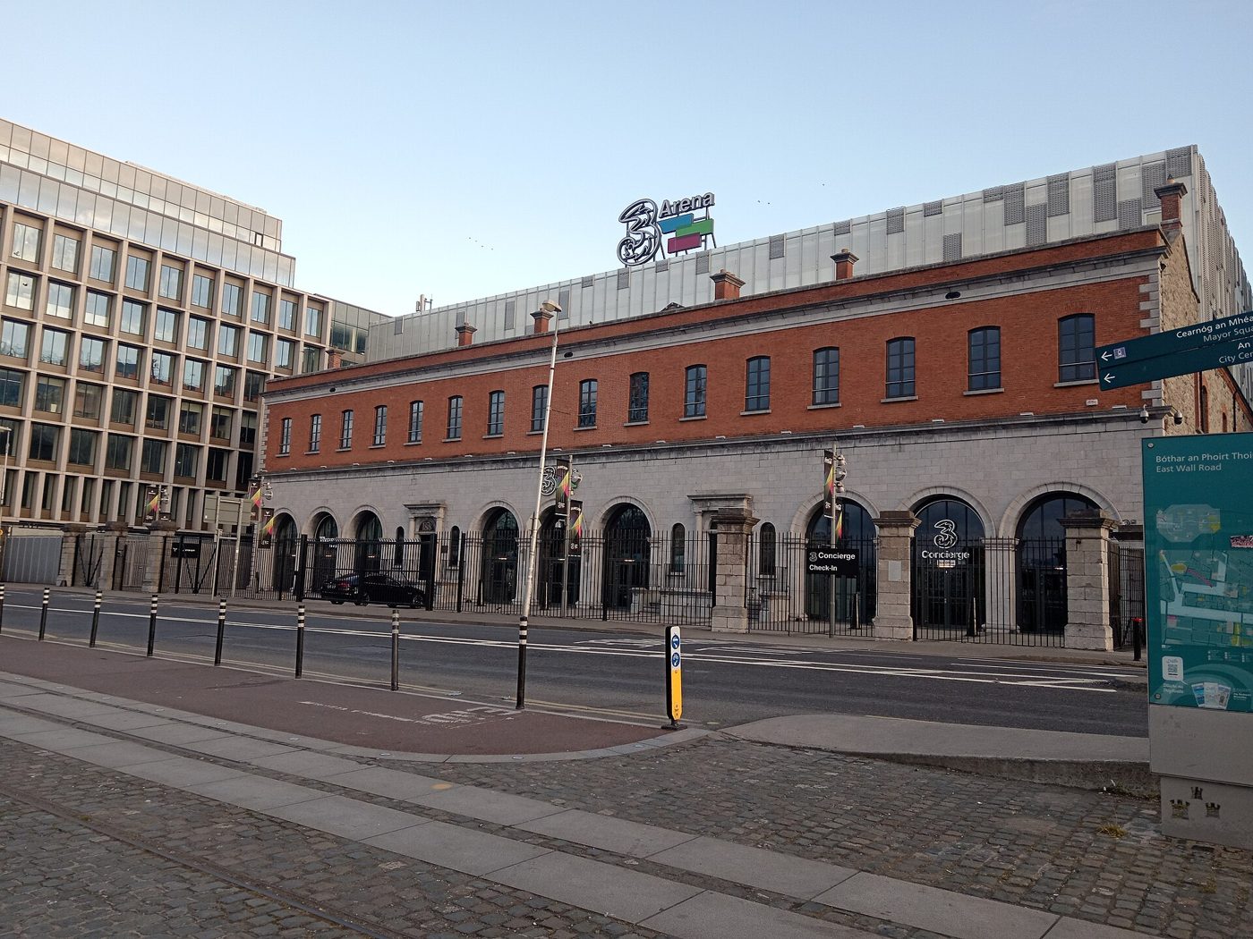 3Arena's front on North Wall Quay